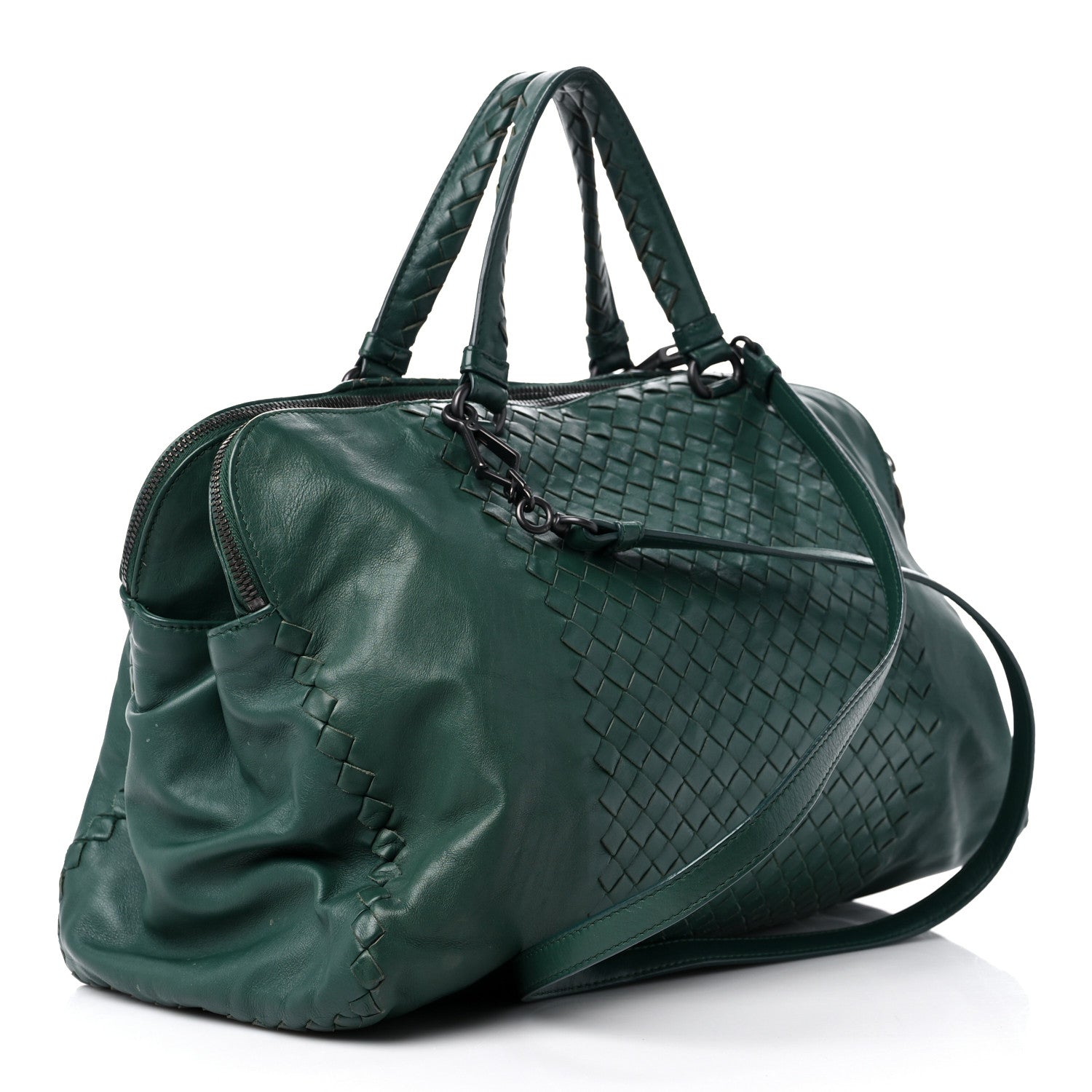 Bottega Veneta Nappa Intrecciato Convertible Tote Dark Green 3 of 21