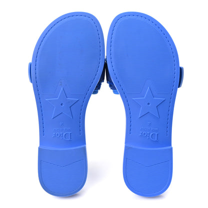 Christian Dior Technical Stretch Fabric Camouflage Dio(r)evolution Slide Sandals 35 Blue Fluo 6 of 10