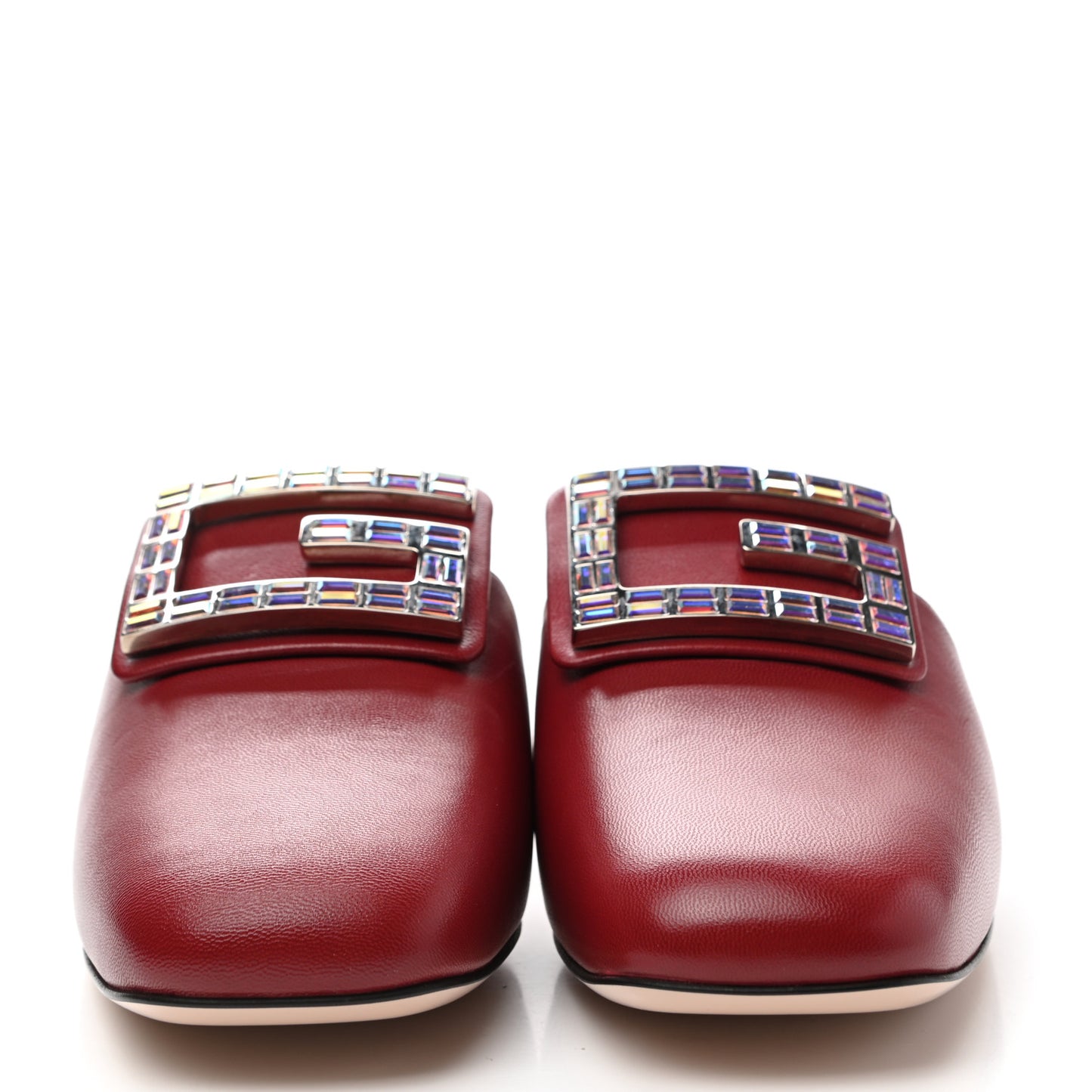 Malaga Kid Crystal Square G Madelyn Mules 38.5 Romantic Cerise