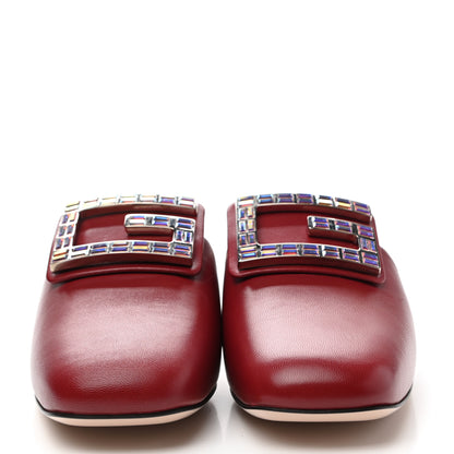 Gucci Malaga Kid Crystal Square G Madelyn Mules 38.5 Romantic Cerise 2 of 10