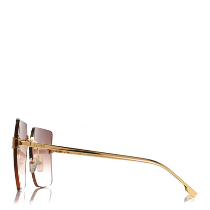 Fendi Metal Fendi First Crystal Sunglasses FE4082US Gold 3 of 7