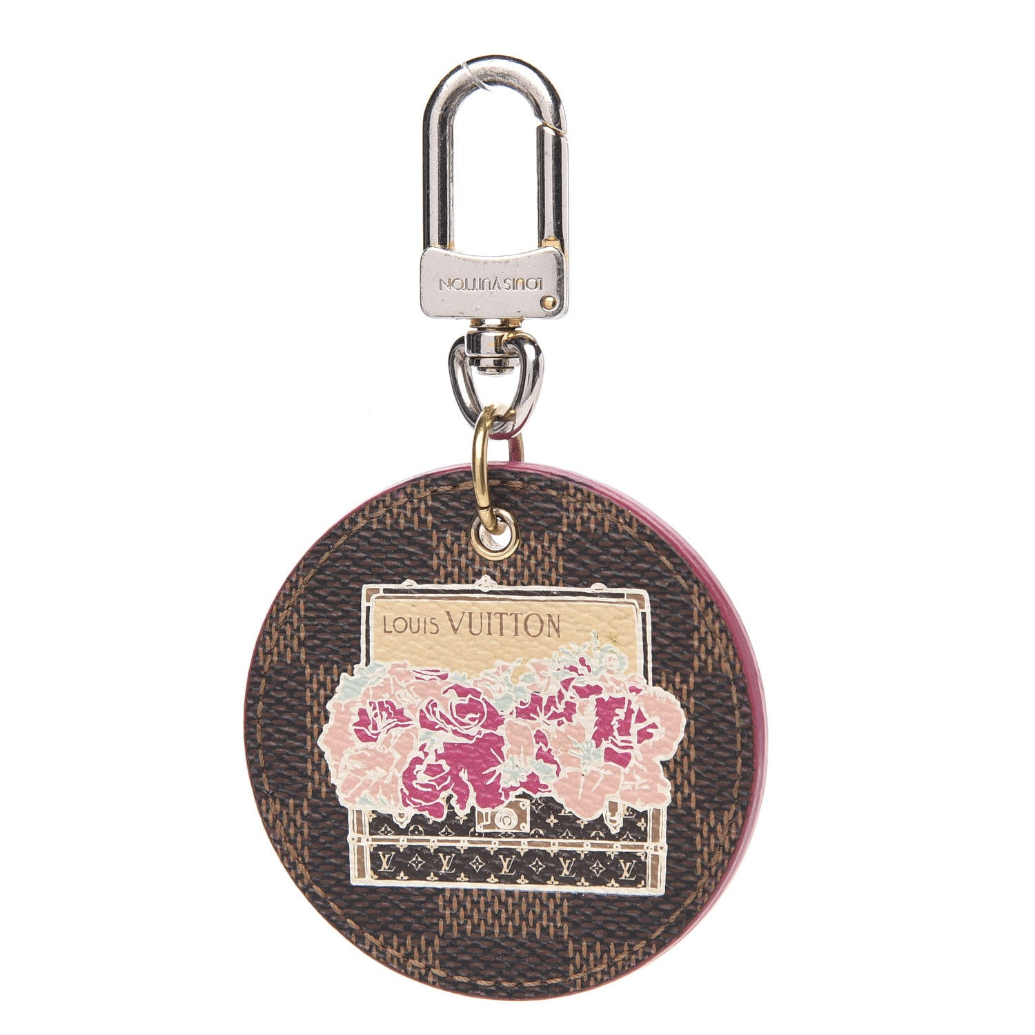Louis Vuitton Damier Ebene Illustre Posies Bag Charm 1 of 4