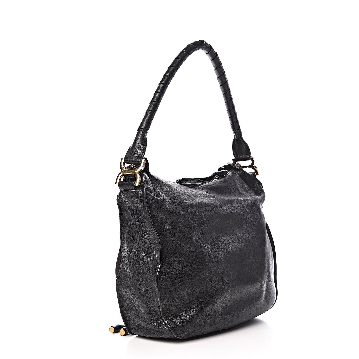 Calfskin Medium Marcie Nude Hobo Black