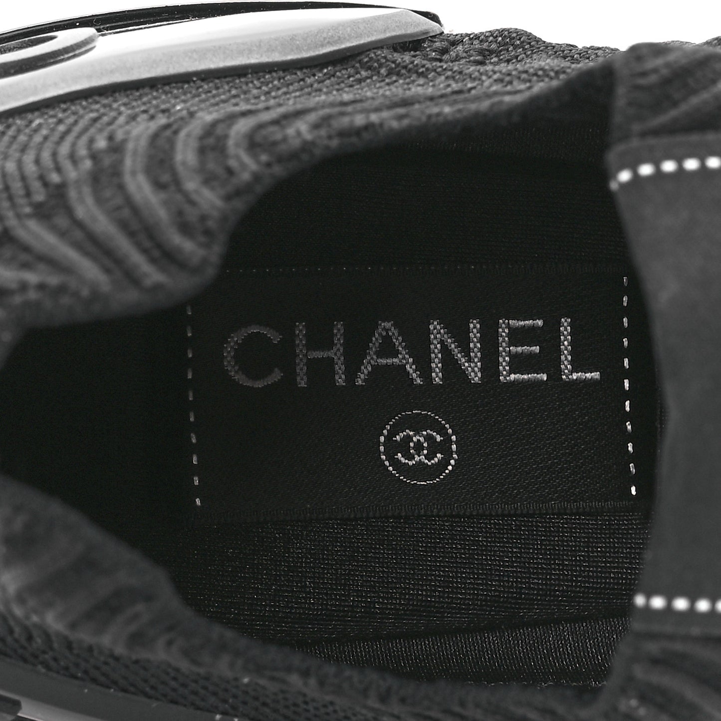 Fabric Logo Sneakers 39 Black