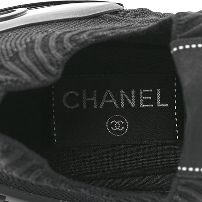 Chanel Fabric Logo Sneakers 39 Black 8 of 10