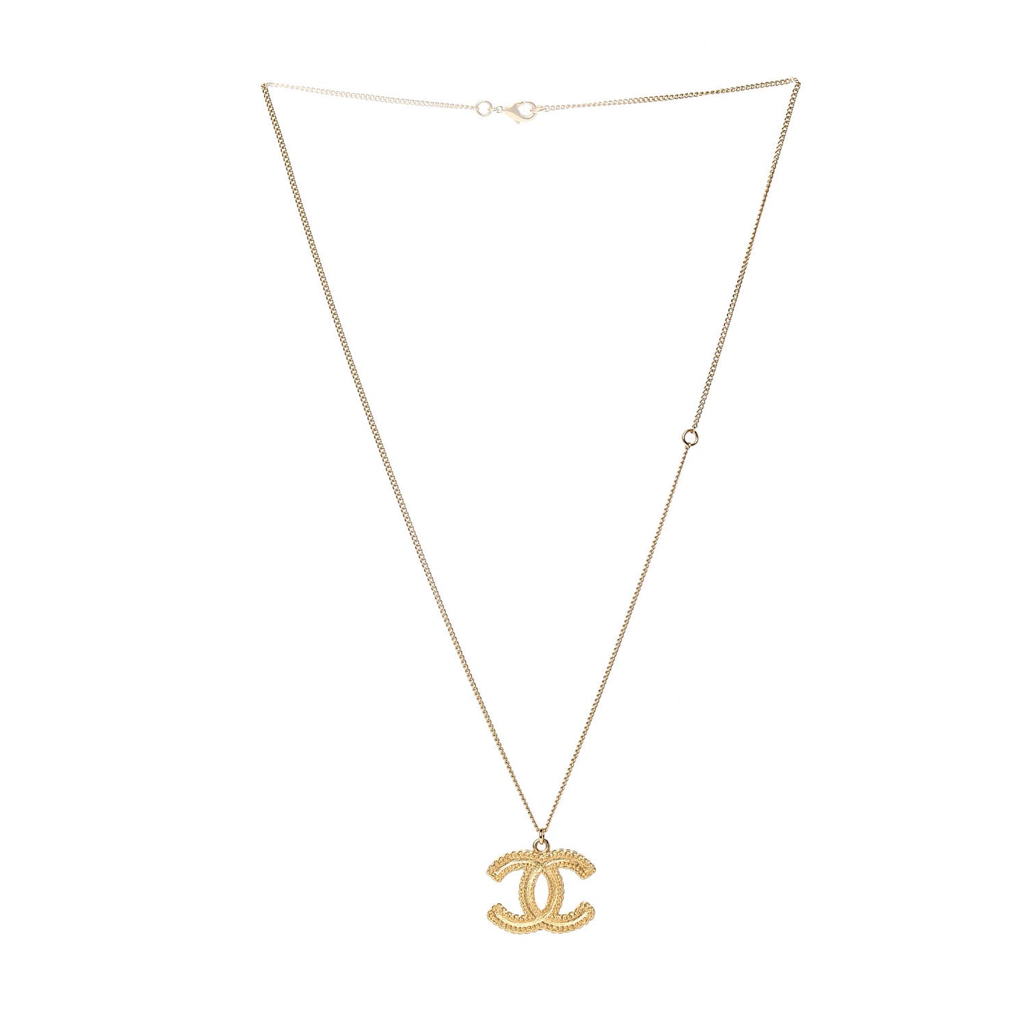 CC Chain Pendant Necklace Gold
