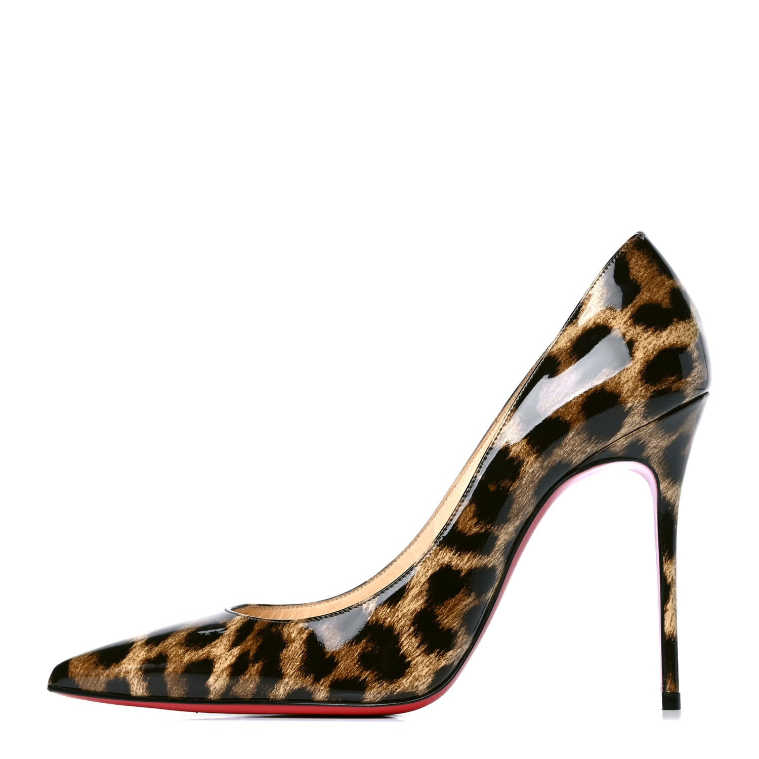 Christian Louboutin Patent Leopardino So Kate 100 Pumps 37 Brown 1 of 5