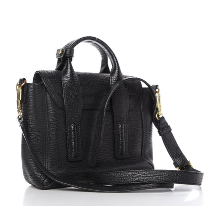 3.1 Phillip Lim Textured Calfskin Mini Pashli Satchel Black 3 of 9