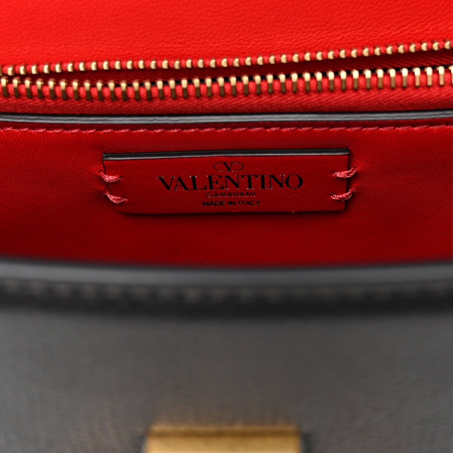 Valentino Garavani Grainy Calfskin Medium VSling Top Handle Bag Black 6 of 9