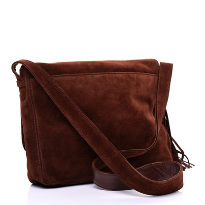 Chanel Suede CC Messenger Flap Bag Brown 3 of 10