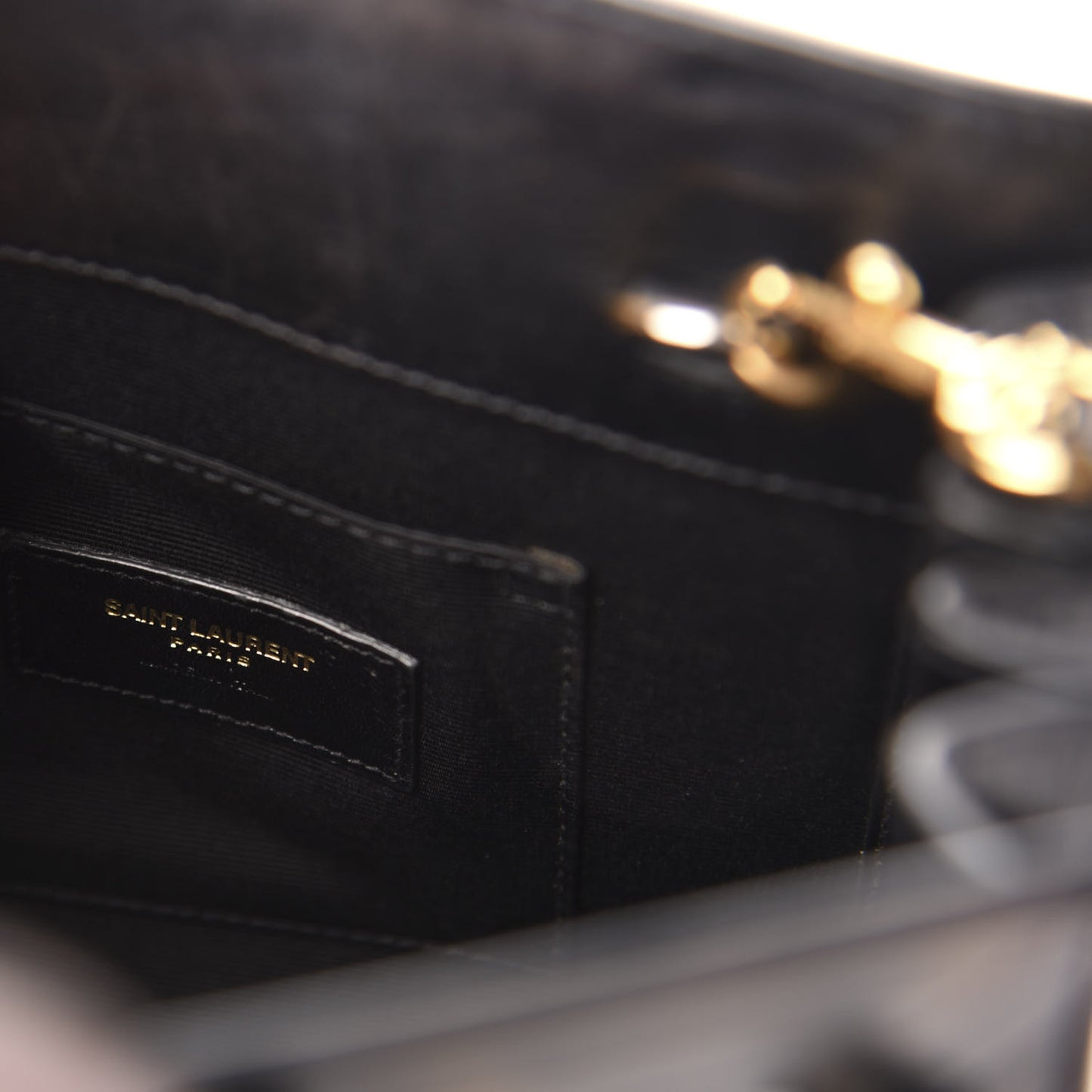 Patent Calfskin Nano Sac de Jour Black
