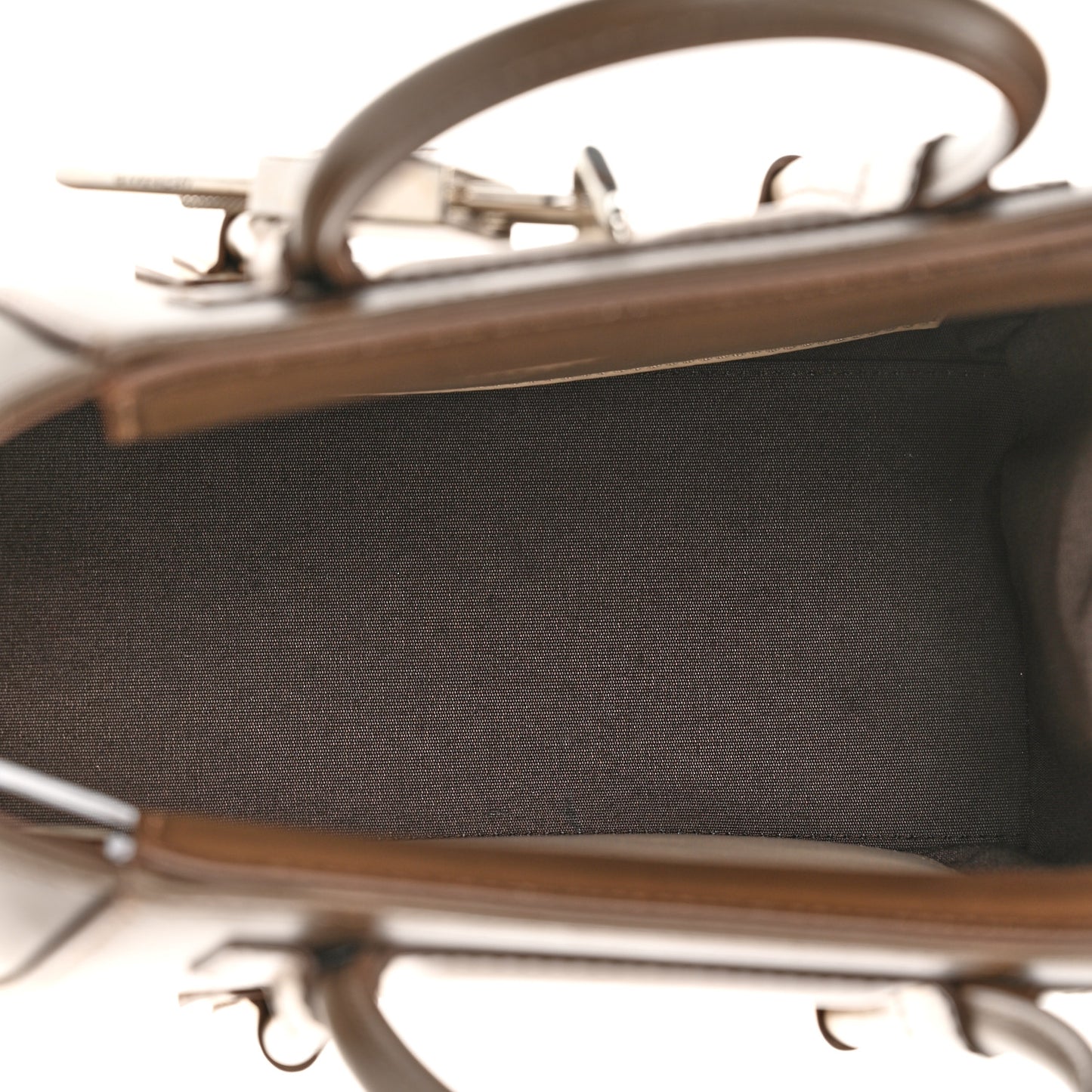 Box Calfskin Gradient Mini Lock Antigona Shoulder Bag Brown Beige