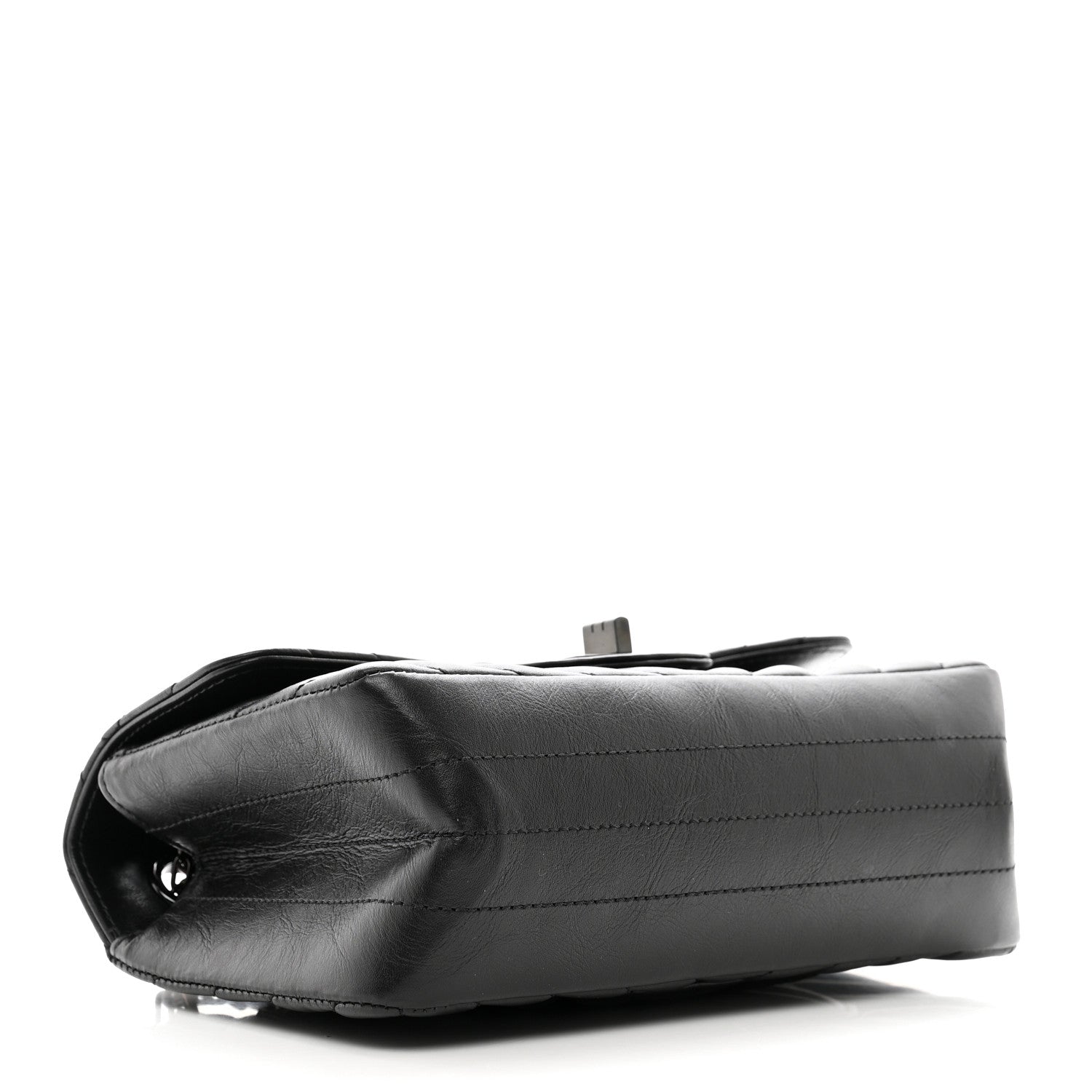 Chanel Aged Calfskin Chevron Quilted 2.55 Reissue Mini Flap So Black 4 of 10