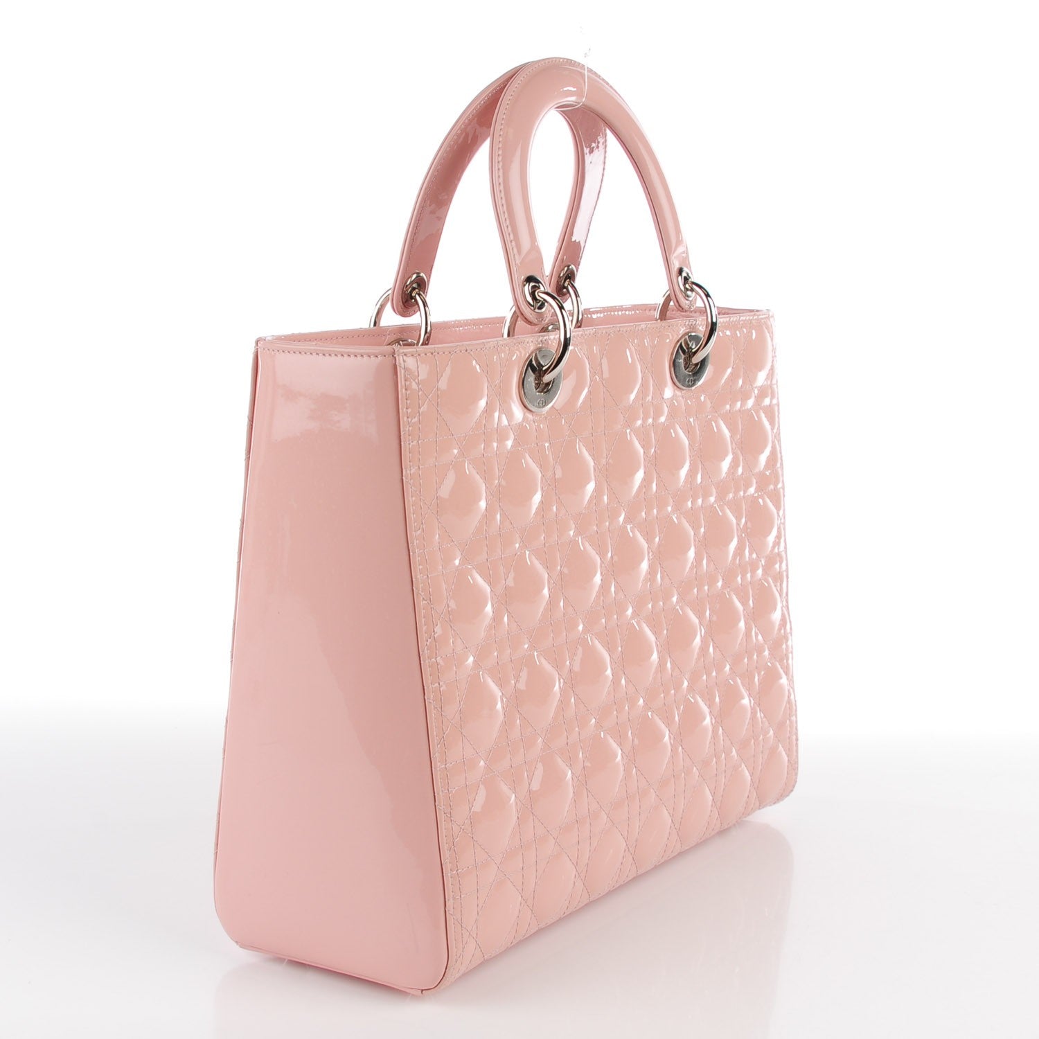 Christian Dior Patent Cannage Large Lady Dior Light Pink 3 of 9