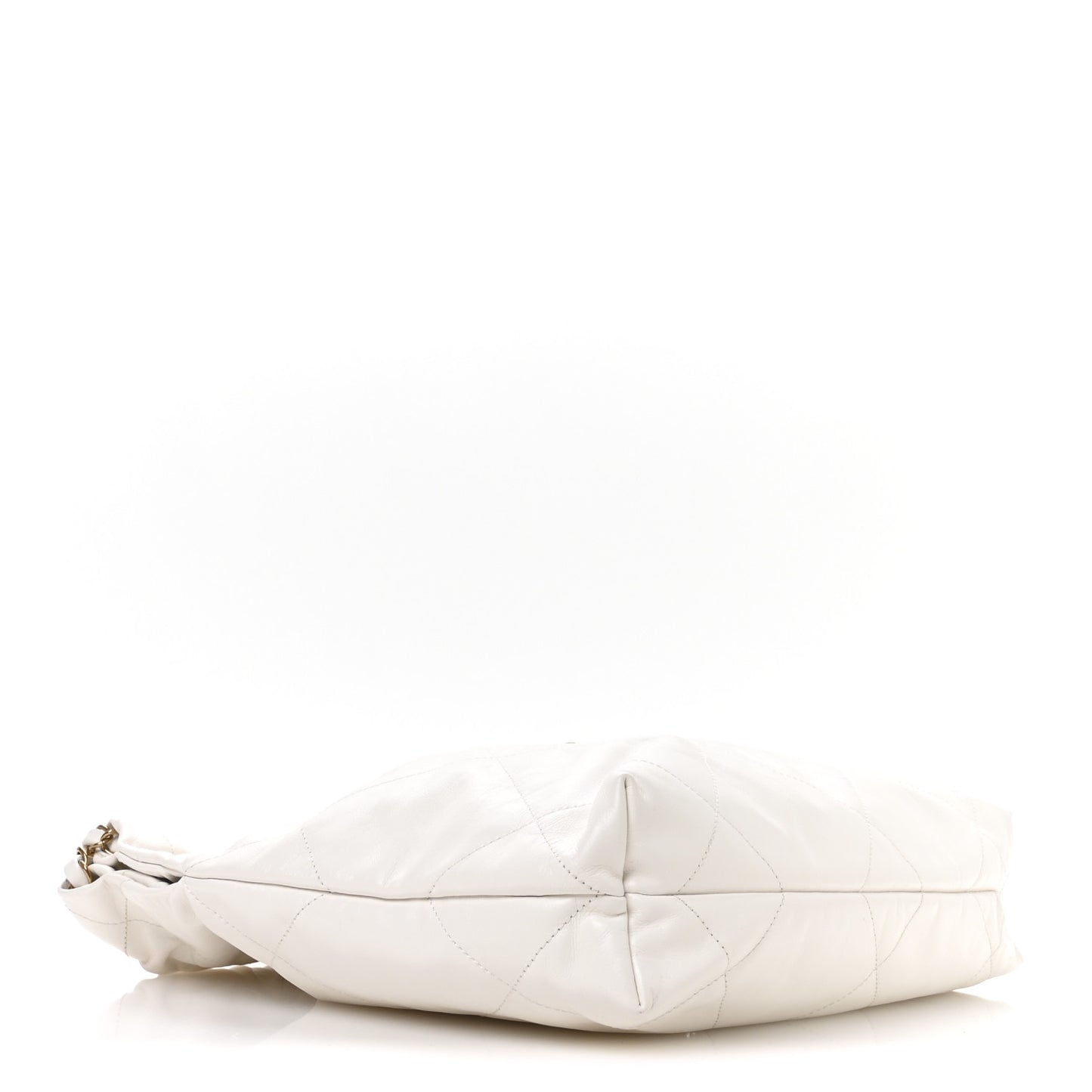 Shiny Calfskin Quilted Small Chanel 22 White