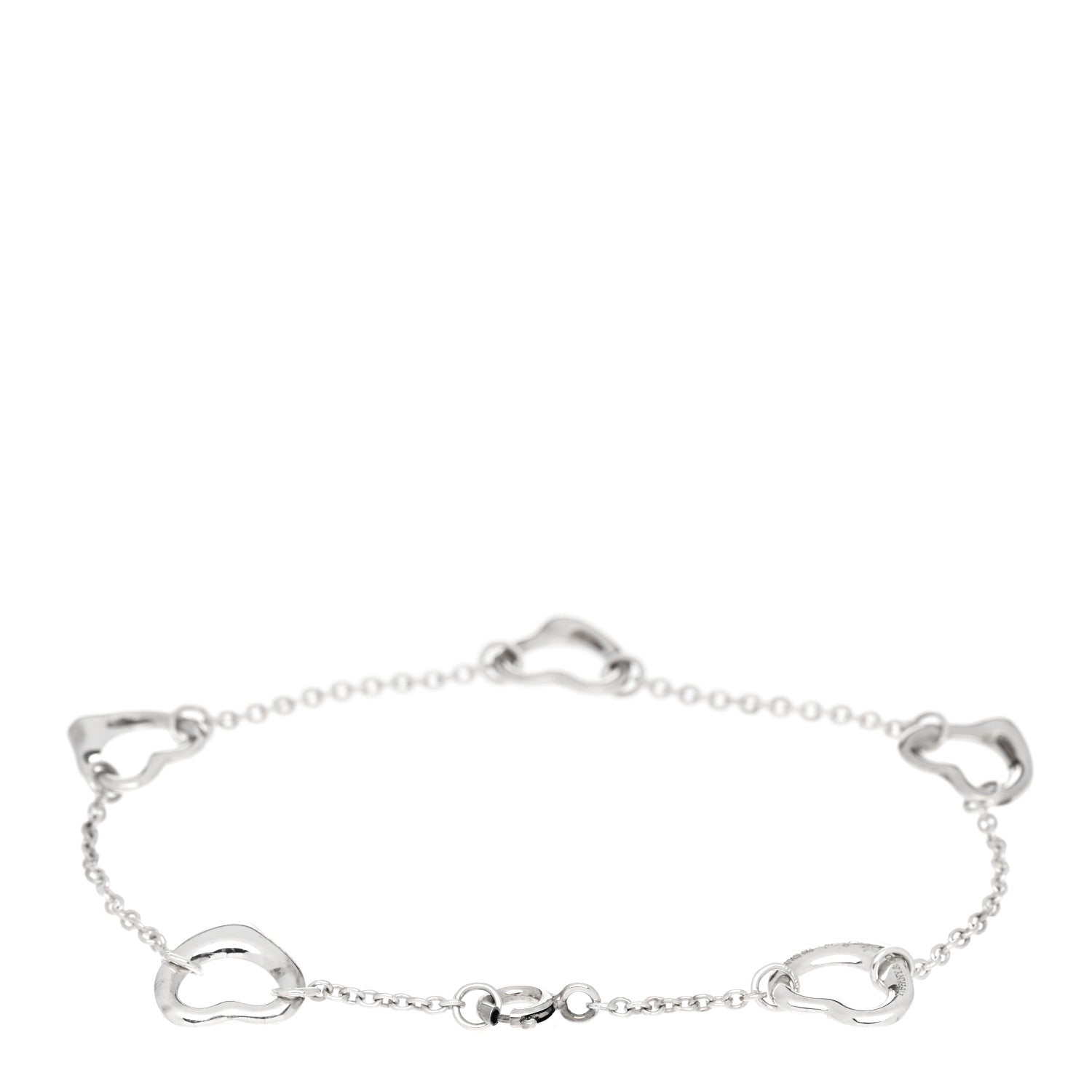 Tiffany Sterling Silver Elsa Peretti Open Heart Bracelet 2 of 3