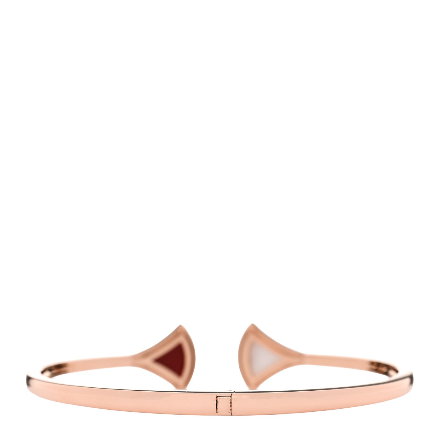 18K Rose Gold Mother of Pearl Carnelian Divas Dream Cuff Bracelet M