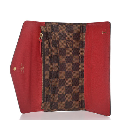 Louis Vuitton Damier Ebene Josephine Wallet Red 5 of 10