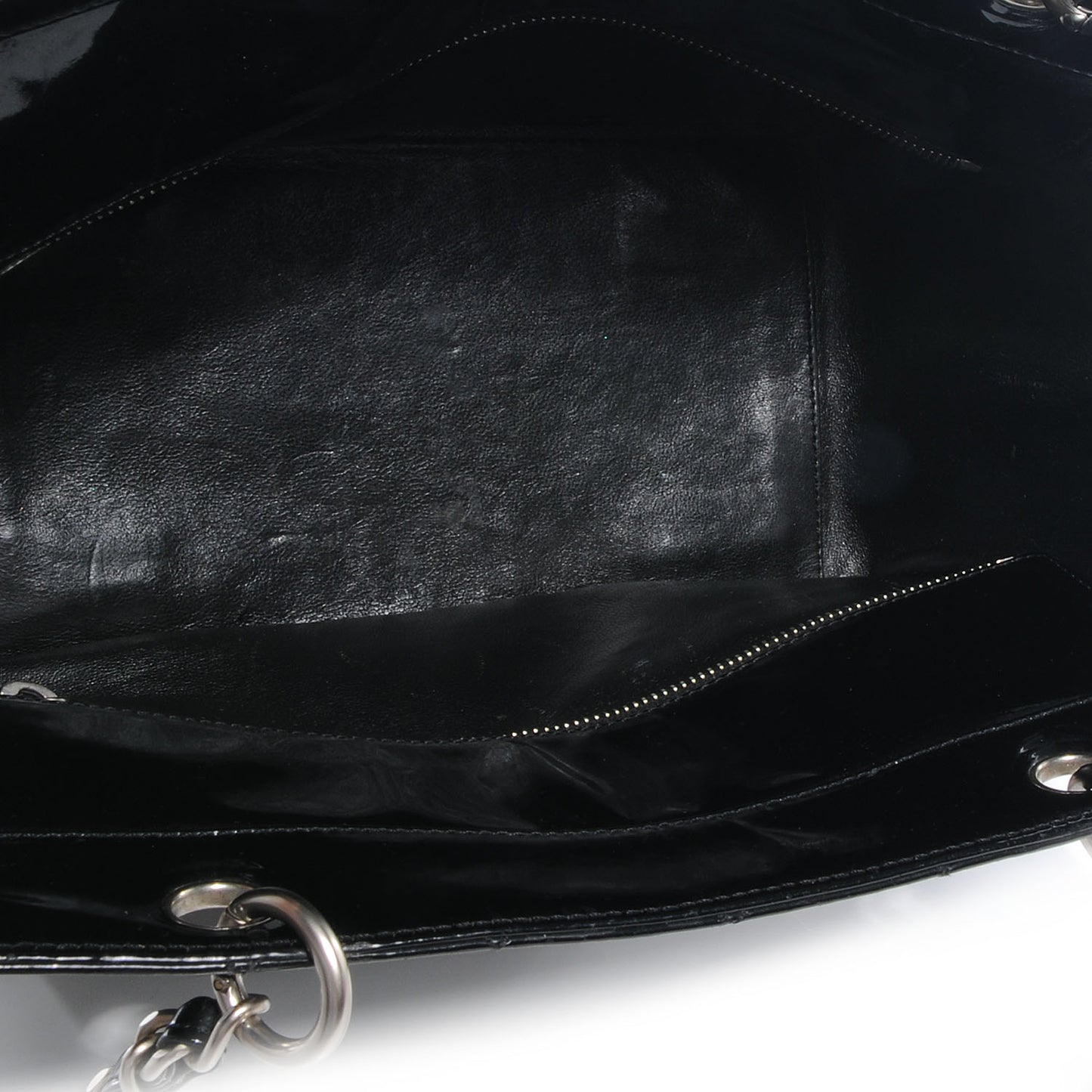 Patent Petit Timeless Shopping Tote PTT Black