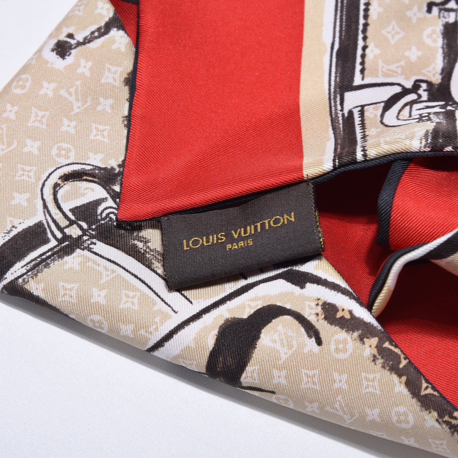 Louis Vuitton Silk Monogram Trunks Bandeau Brown 4 of 5