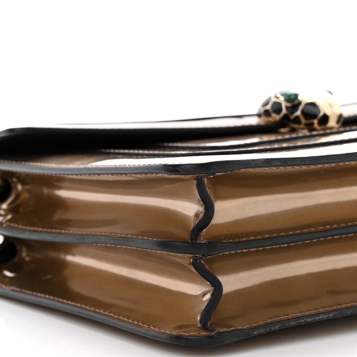Metallic Calfskin Serpenti Forever Crossbody Bag Bronze
