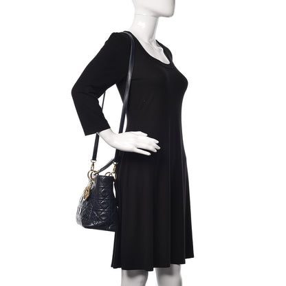 Christian Dior Lambskin Cannage Medium Lady Dior Indigo Blue 2 of 18