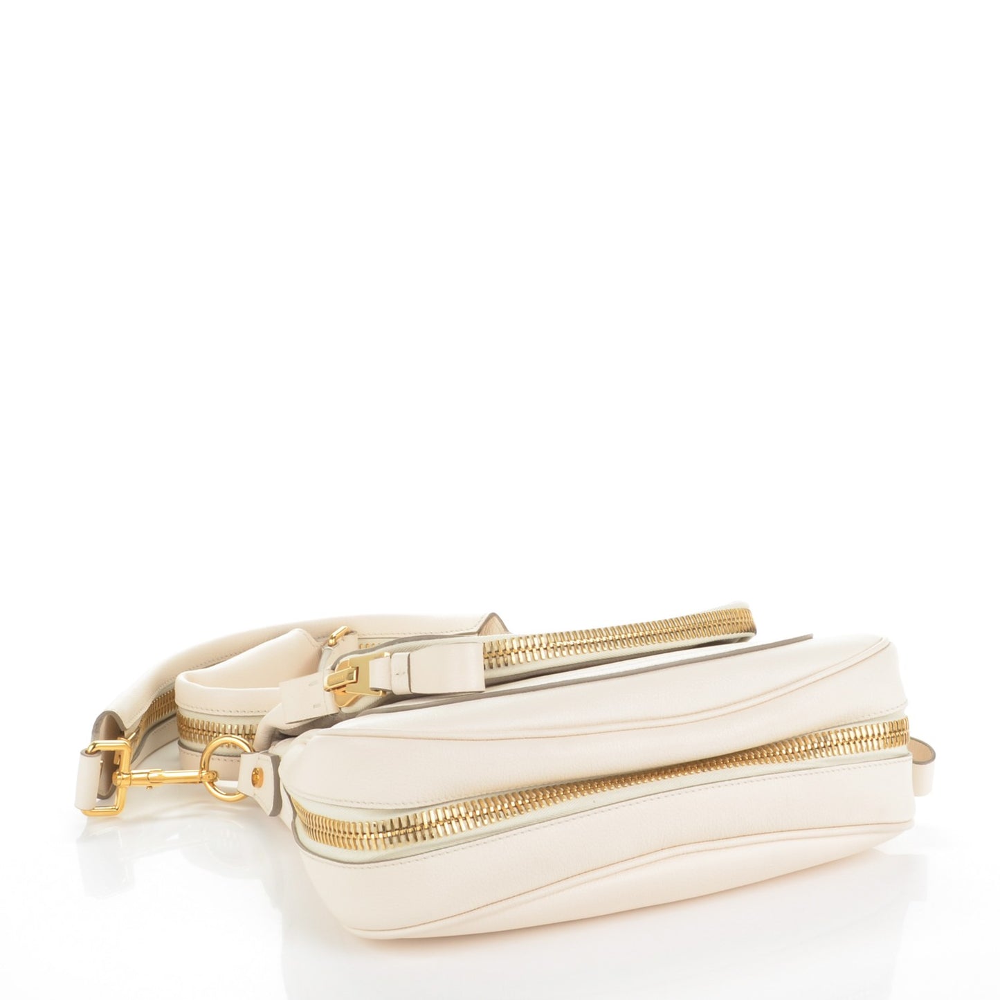 Grained Calfskin Medium Jennifer Crossbody Ivory