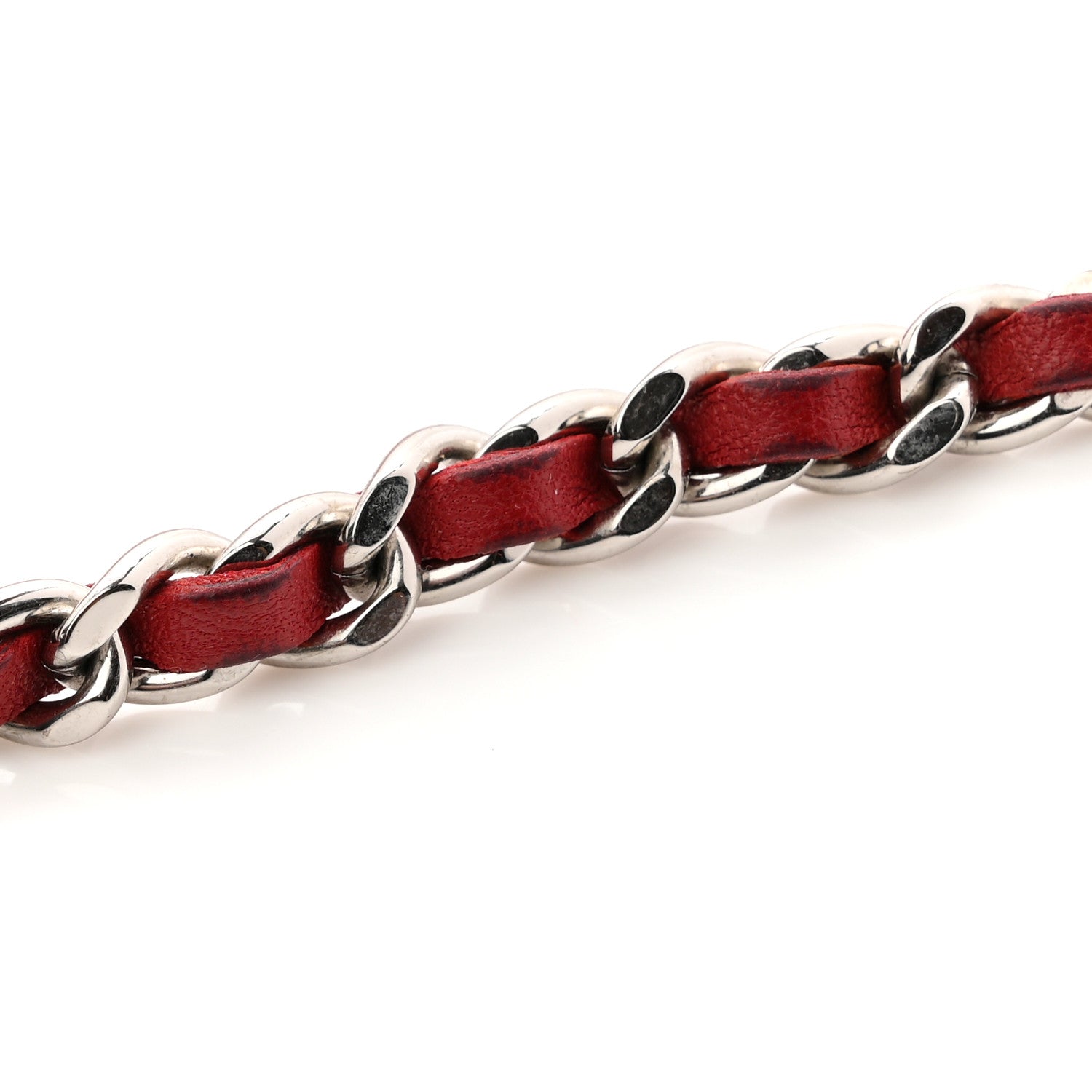 Chanel Lambskin Camellia Embossed Wallet On Chain WOC Red 11 of 12