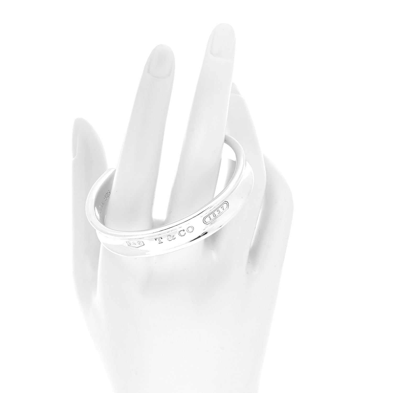 Tiffany Sterling Silver 1837 Cuff Bracelet 2 of 4