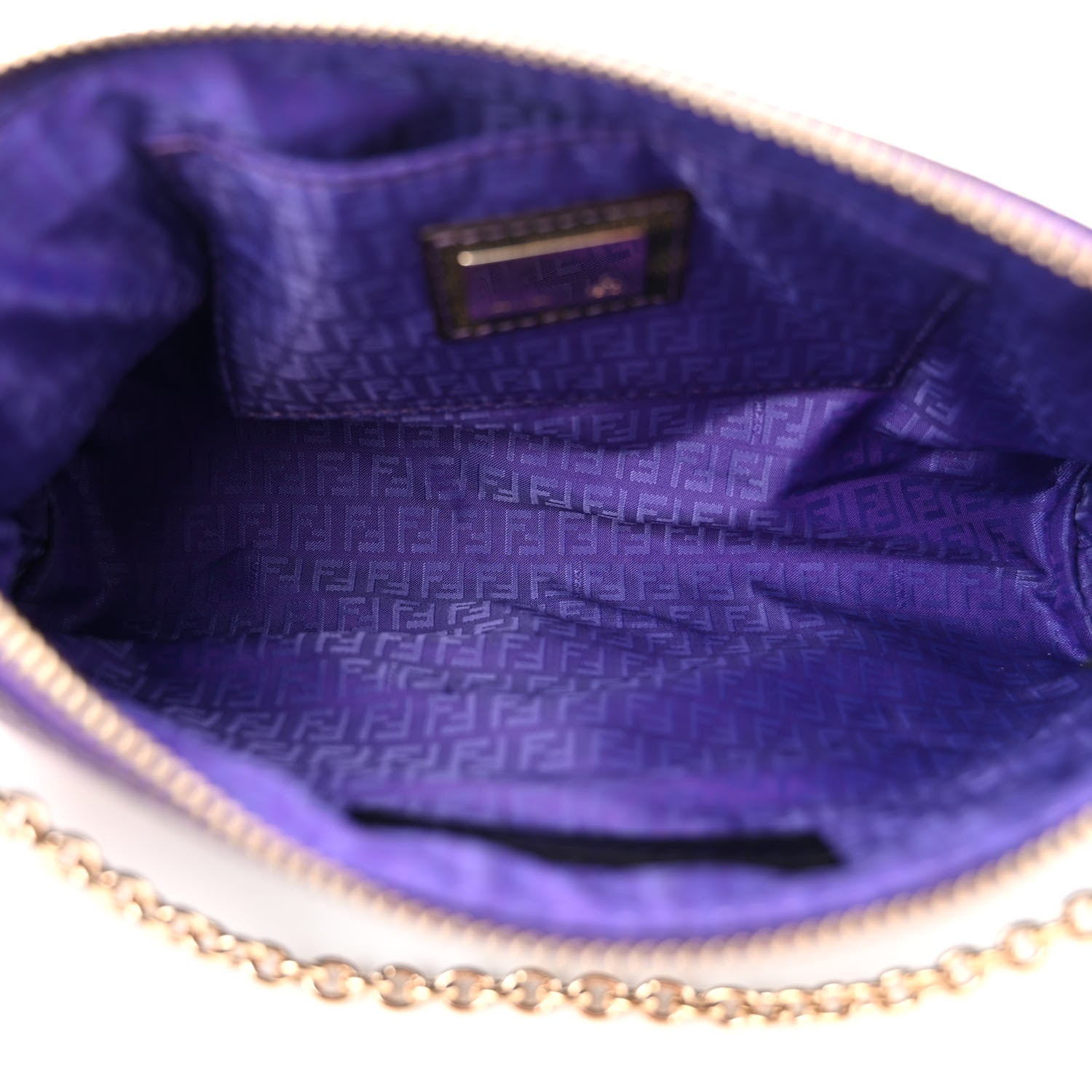 Fendi Zucca Spalmati Pochette Tobacco Viola 5 of 11