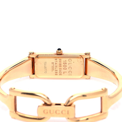 Gucci Stainless Steel Diamond Mother of Pearl 12mm 1500L Horsebit Quartz Watch 4 of 4