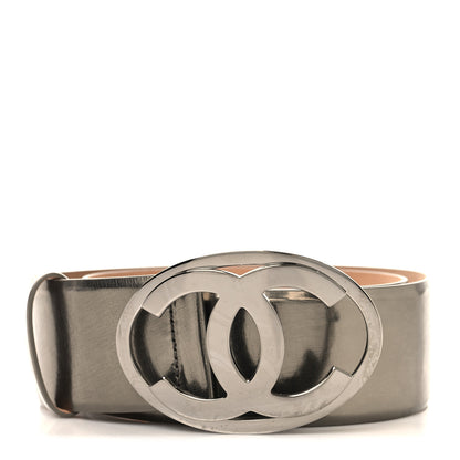 Chanel Metallic Calfskin CC Belt 80 32 Argent Fonce 1 of 7
