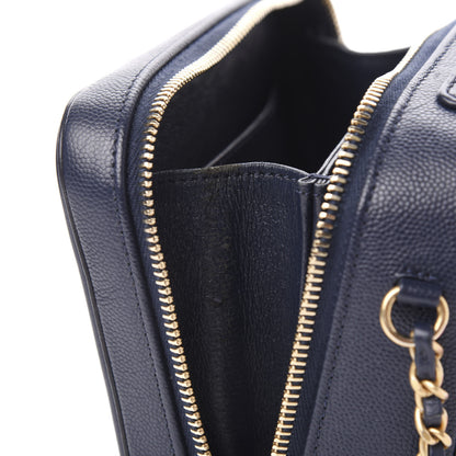Chanel Caviar Quilted Small CC Filigree Vanity Case Navy 11 of 15