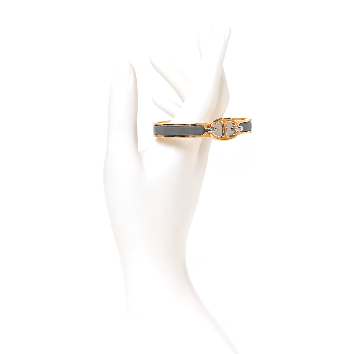 Hermes Enamel Mini Clic Chaine d'Ancre Bracelet PM Chardon 2 of 5