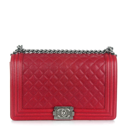 Chanel Caviar Quilted New Medium Boy Flap Dark Red 1 of 8