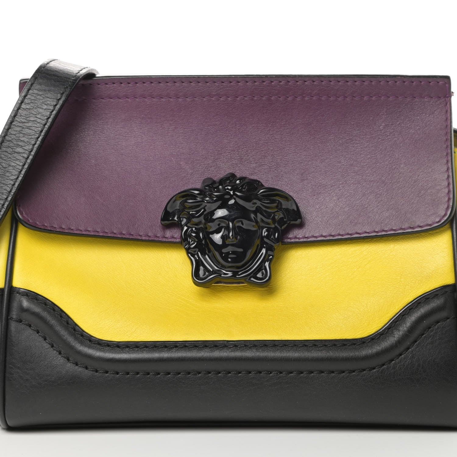 Versace Calfskin Medium Palazzo Empire Colorblock Crossbody Bag Multicolor 7 of 17
