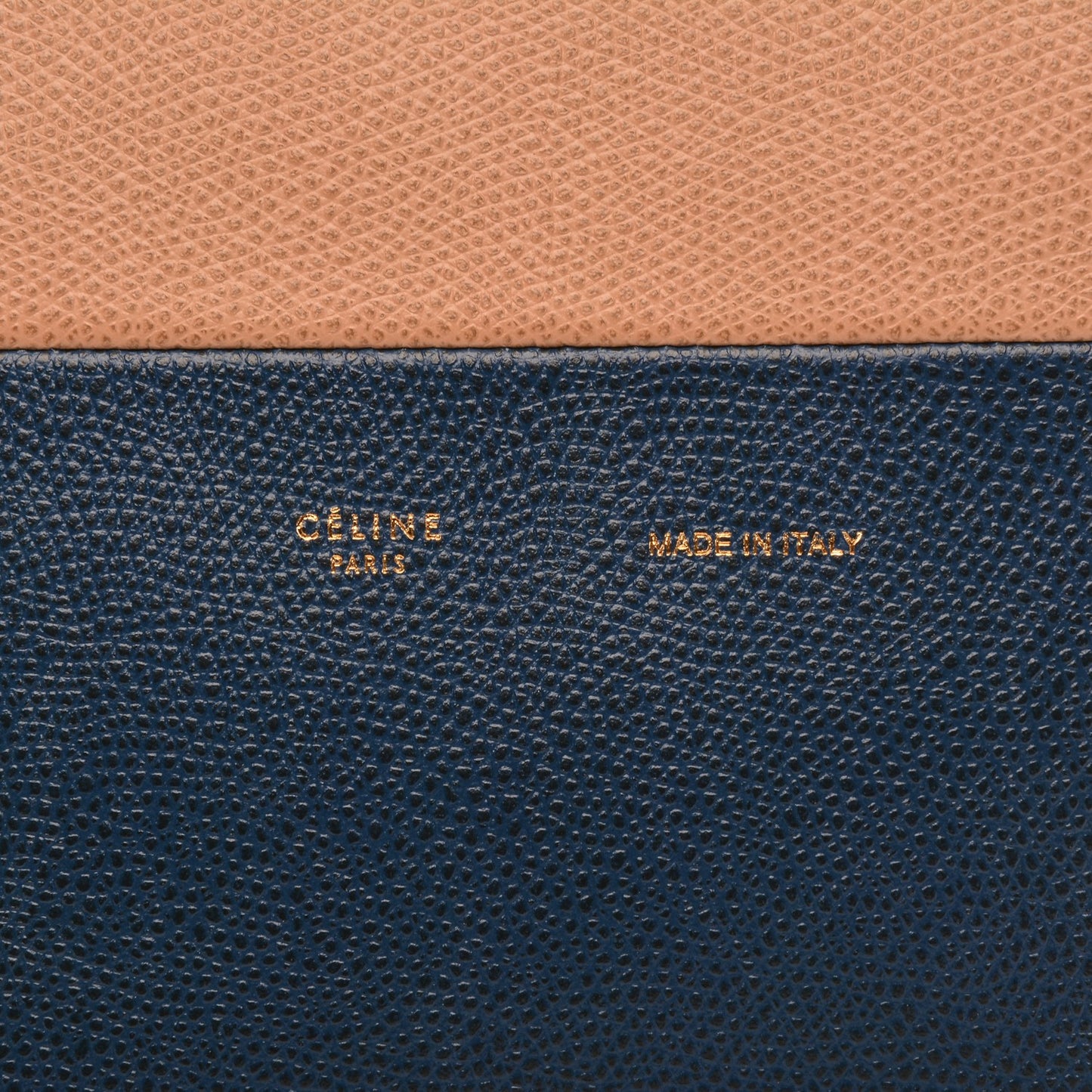 Grained Calfskin Small Vertical Bi-Cabas Nude Deepsea