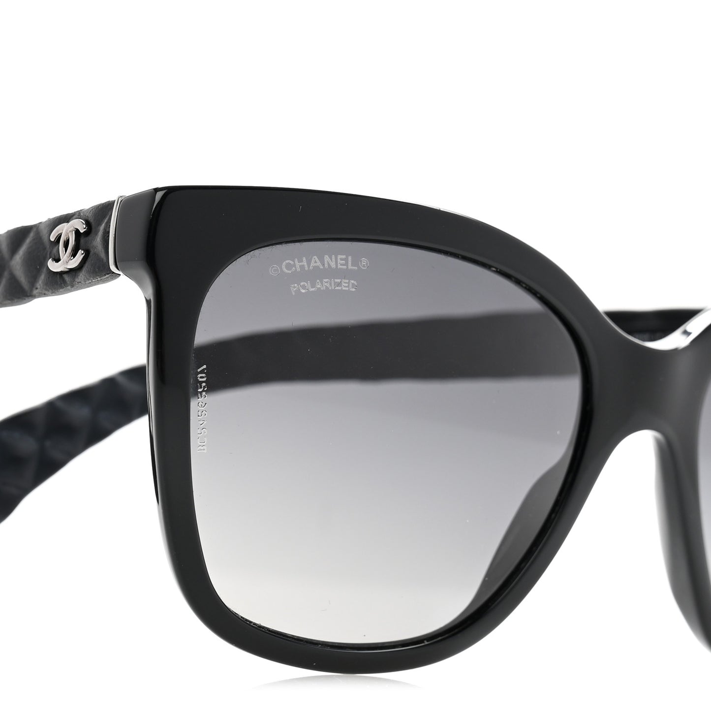 Acetate Quilted Polarized Butterfly CC Sunglasses 5288-Q Black