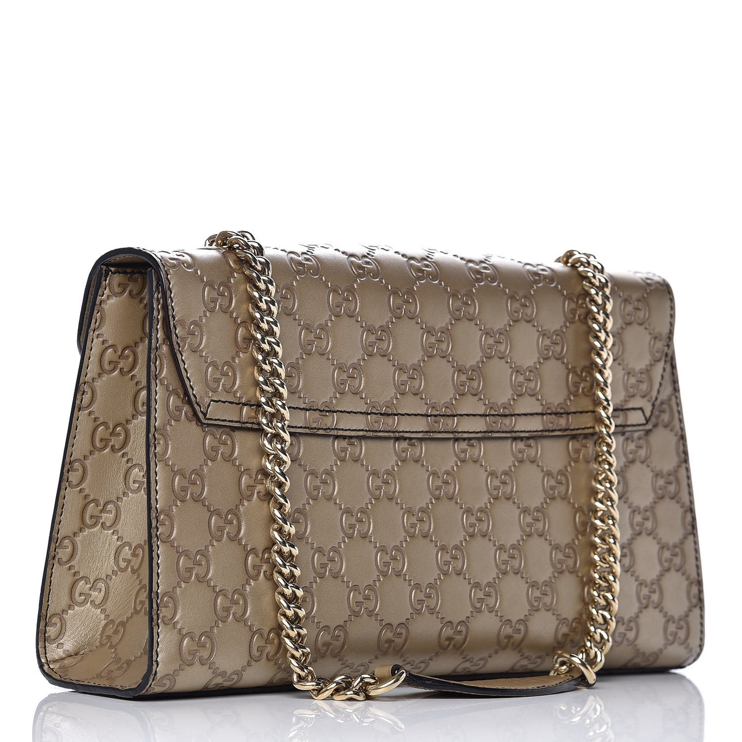 GG Shine Guccissima Medium Emily Chain Shoulder Bag Gold