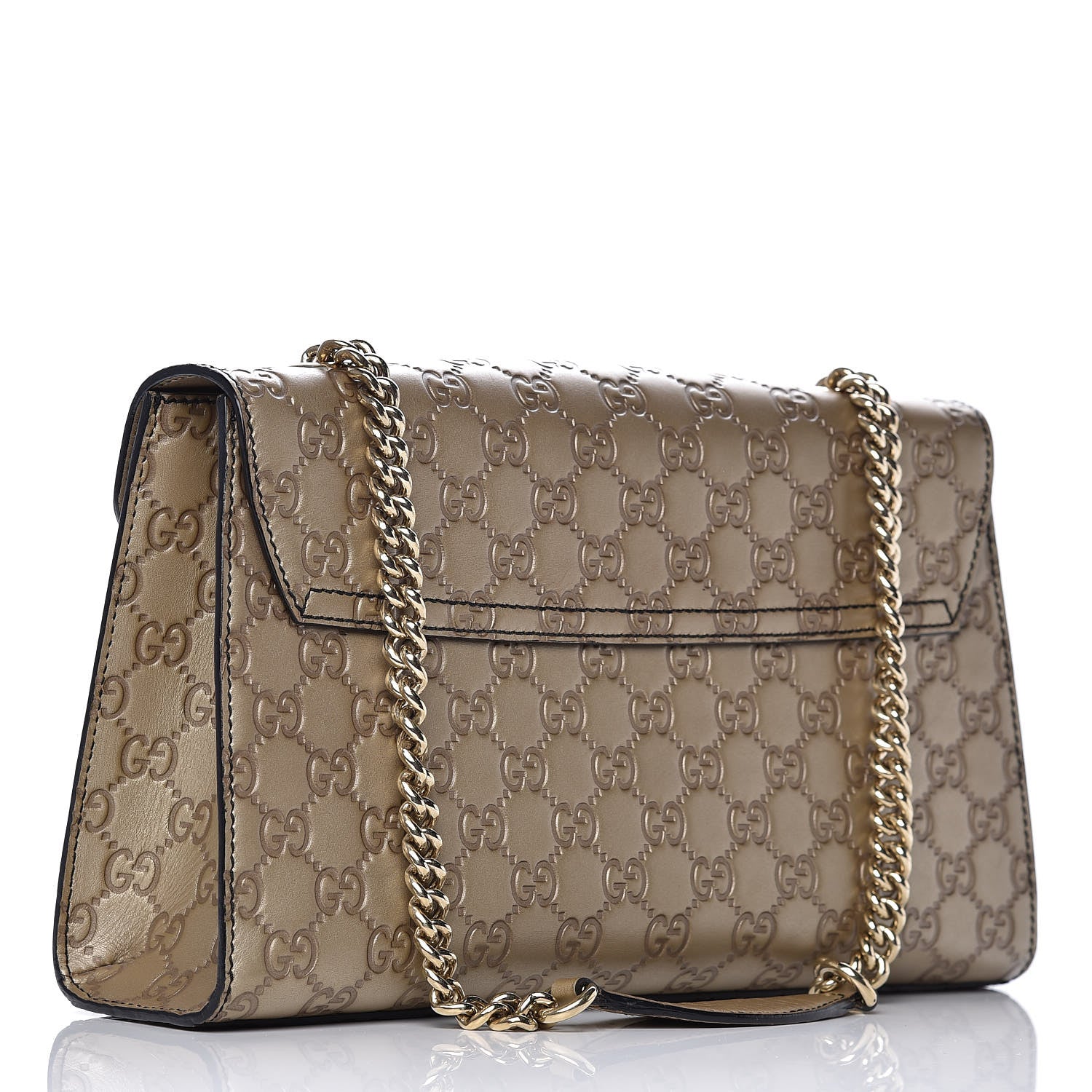 Gucci GG Shine Guccissima Medium Emily Chain Shoulder Bag Gold 3 of 19