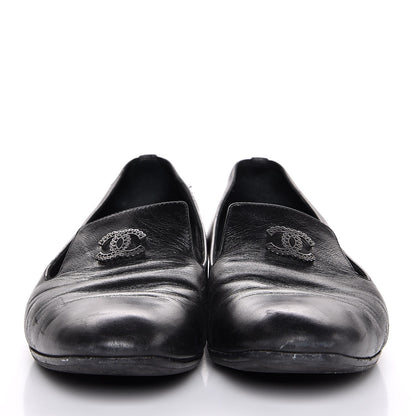 Chanel Calfskin CC Chain Loafers 38 Black 2 of 9