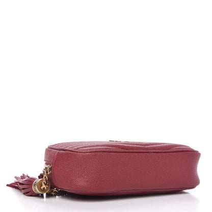 Saint Laurent Grain De Poudre Matelasse Monogram Mini Lou Camera Bag Eros Red 4 of 10