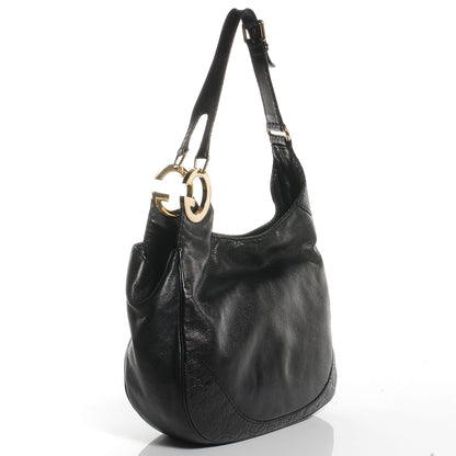 Gucci Leather Guccissima Medium Charlotte Hobo Black 3 of 7