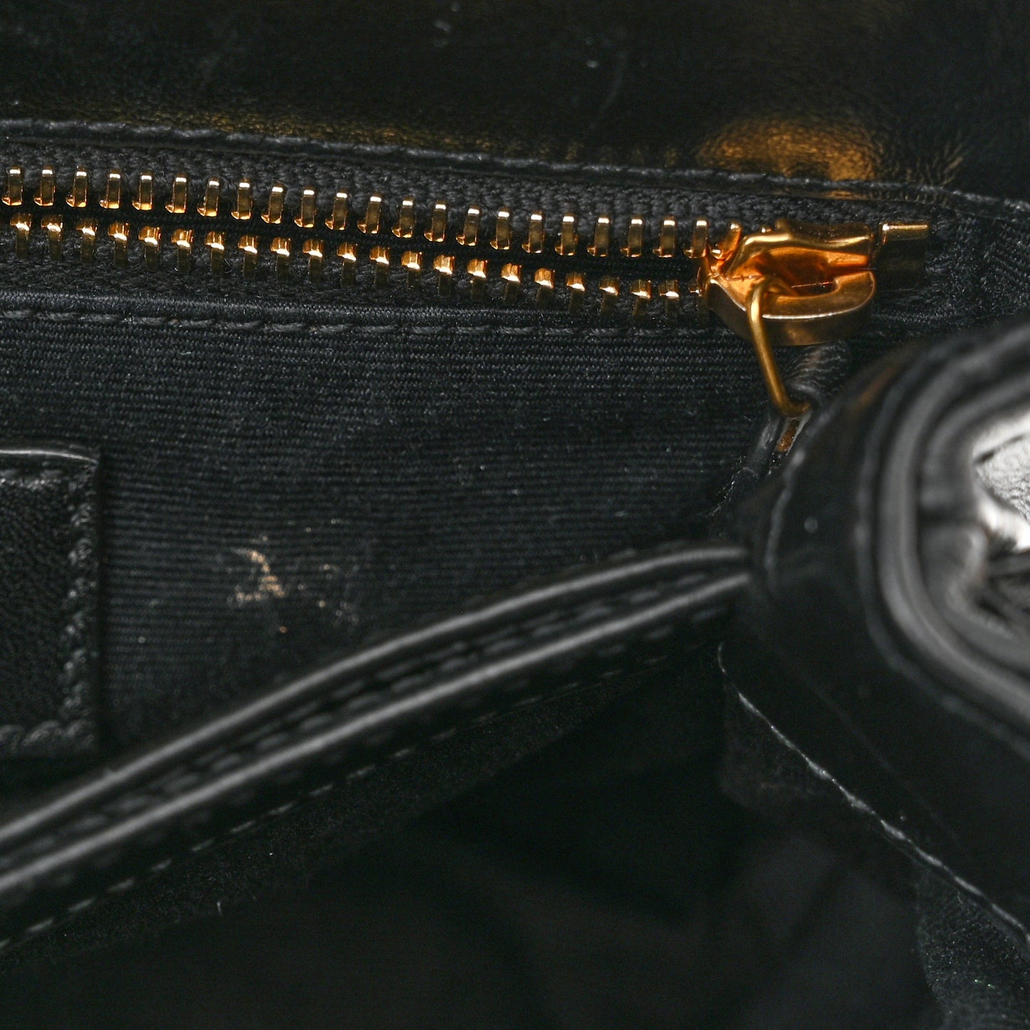 Calfskin Y Quilted Monogram Toy Loulou Crossbody Bag Black