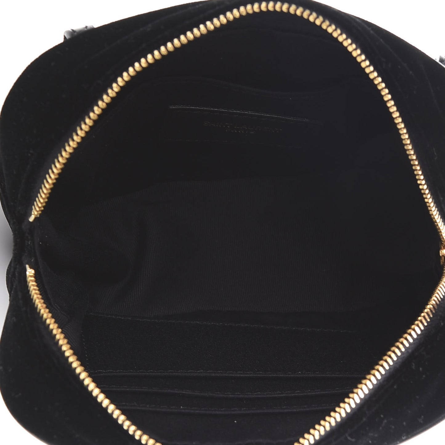 Velour Matelasse Monogram Lou Belt Bag Black