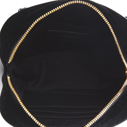 Saint Laurent Velour Matelasse Monogram Lou Belt Bag Black 8 of 16