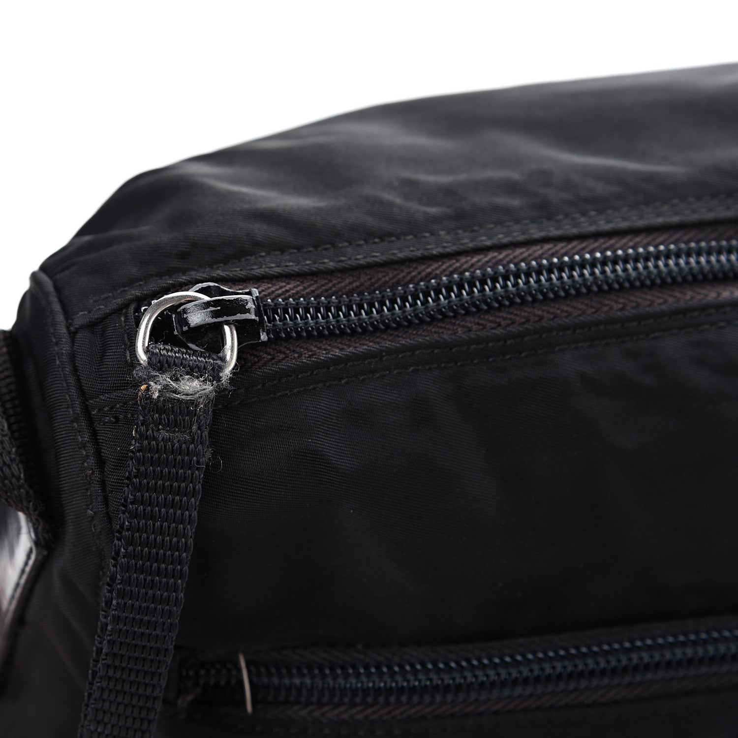 Prada Nylon Flat Messenger Bag Black 13 of 14