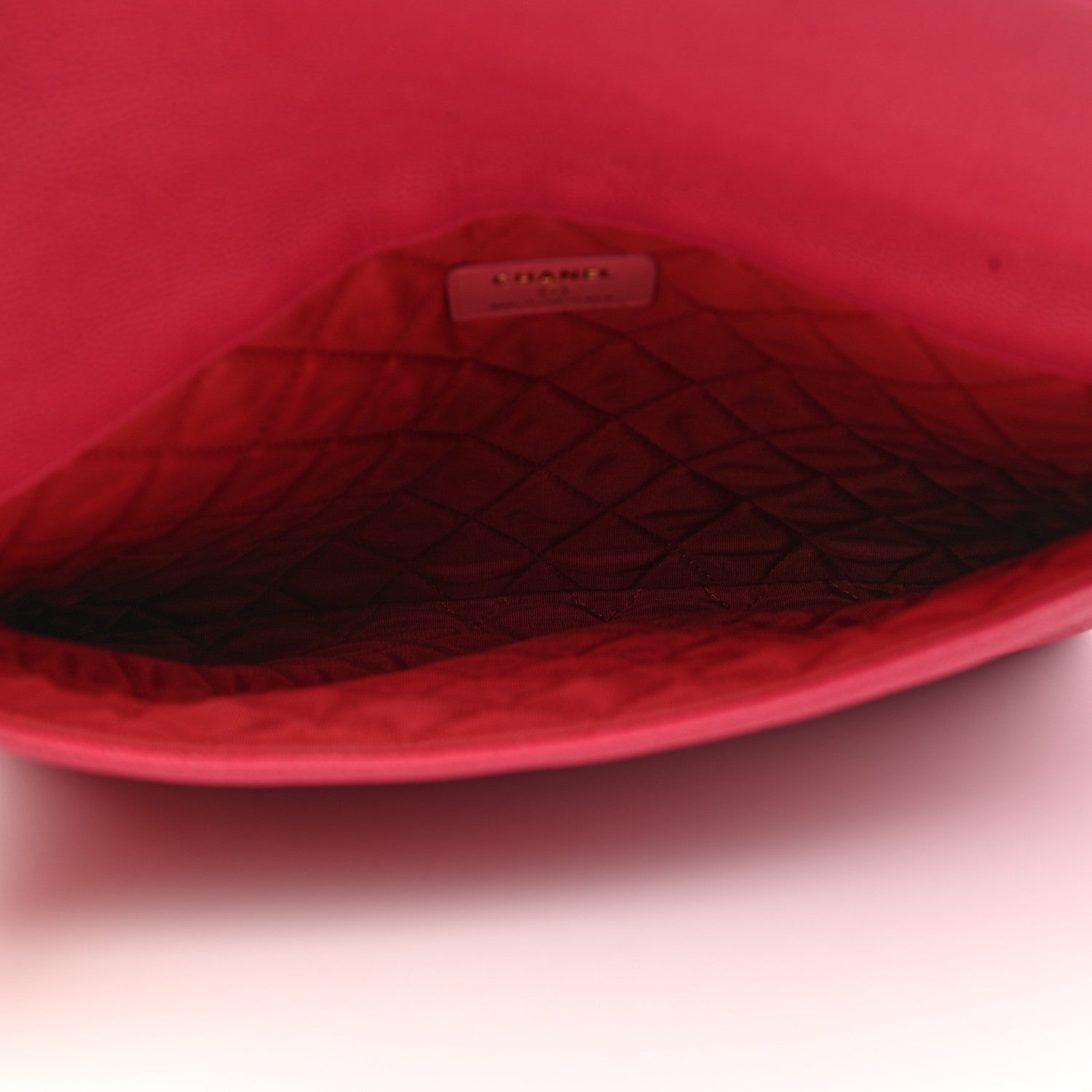 Chanel Grained Calfskin Quilted Cuba Clutch Dark Pink 5 of 7