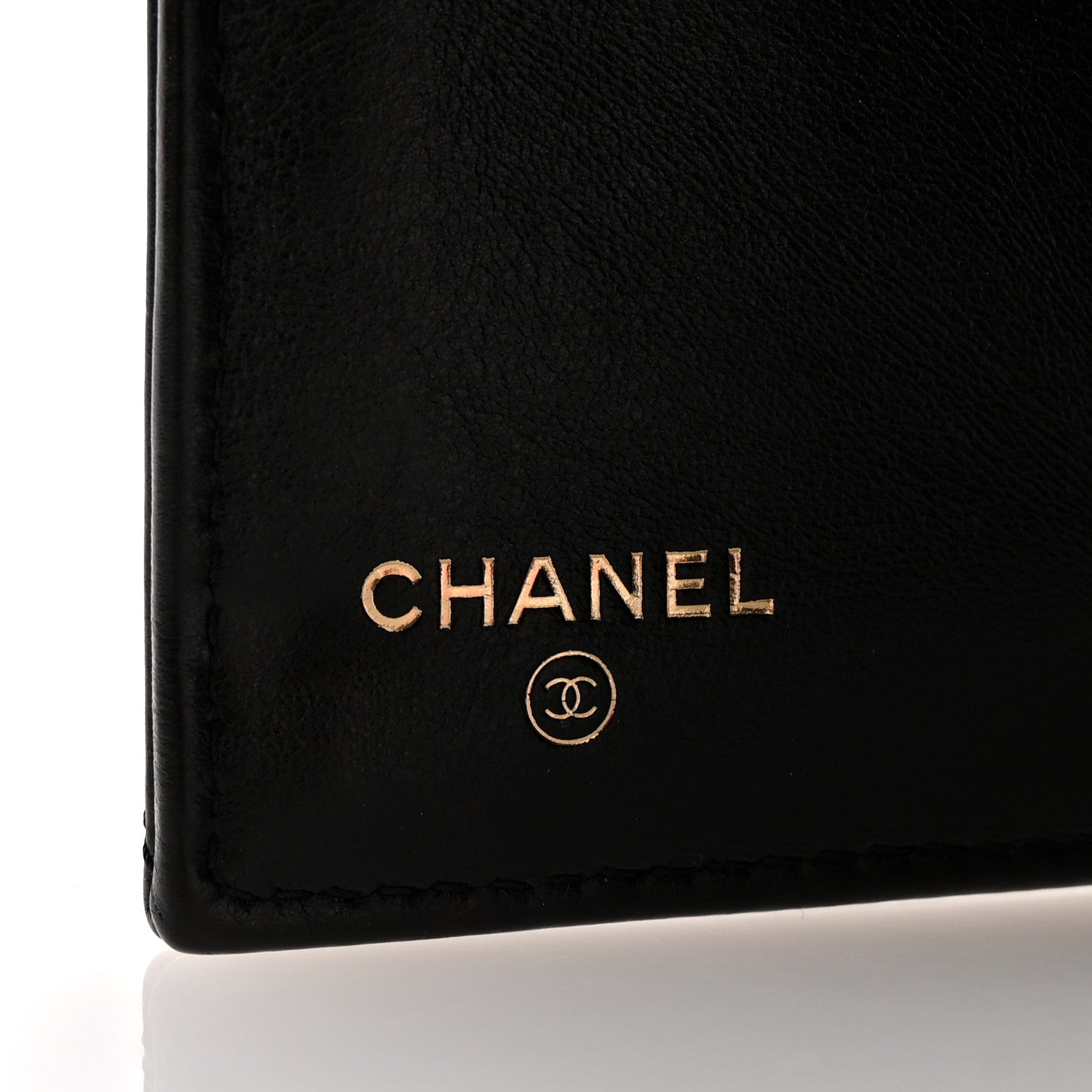 Chanel Calfskin Chevron Quilted Medal Flap Wallet Black 6 of 8