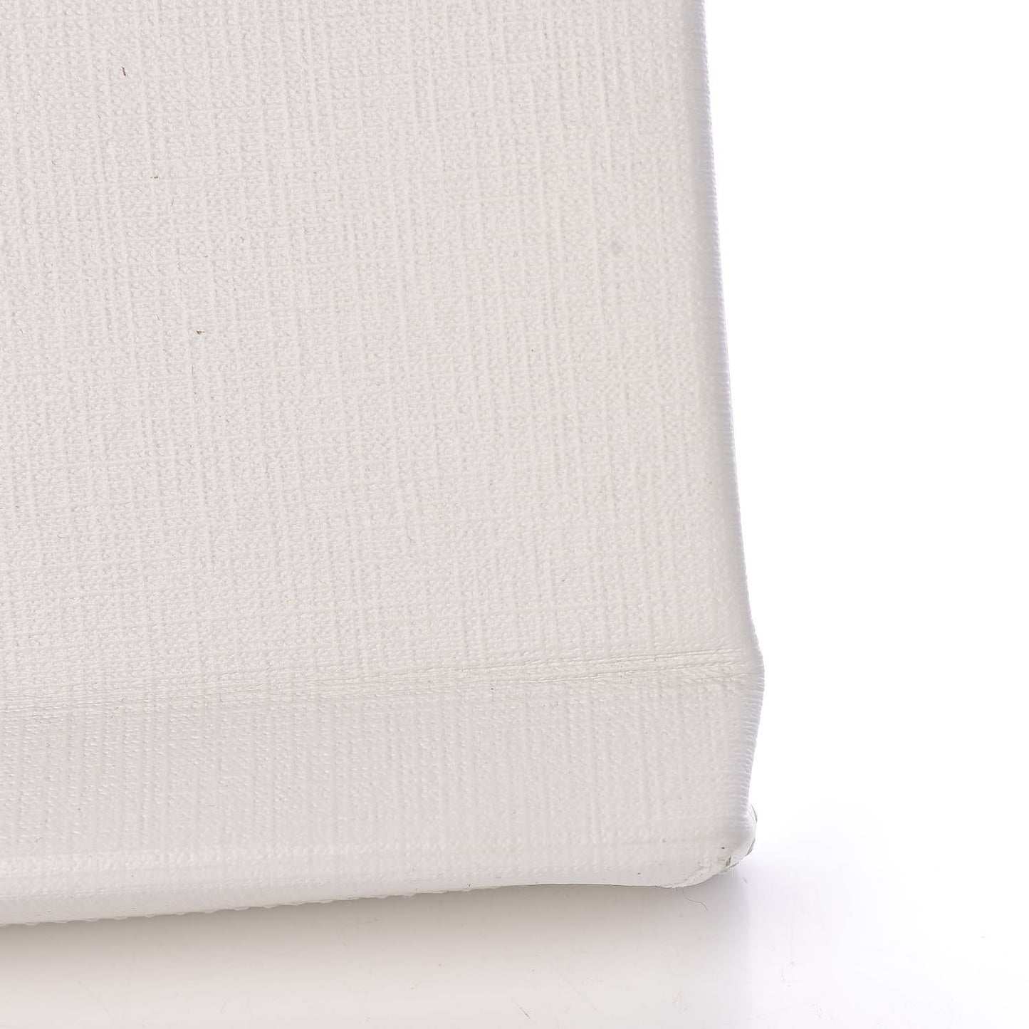 Squared Calfskin Logo Shopping Envelope Clutch White